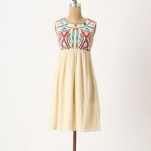 Anthropologie Embroidered Dress